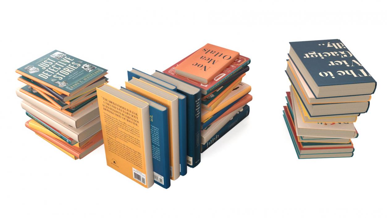 3D Pile of Books model