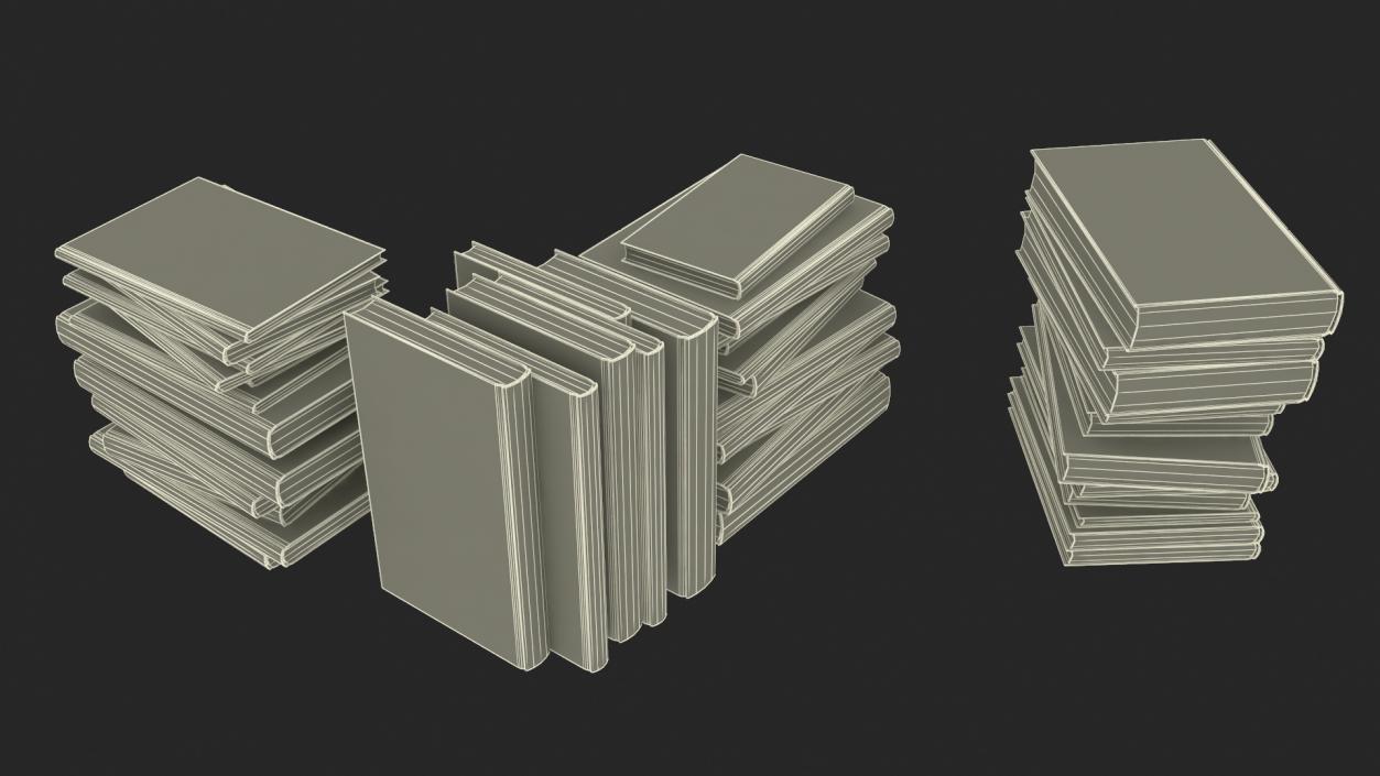 3D Pile of Books model