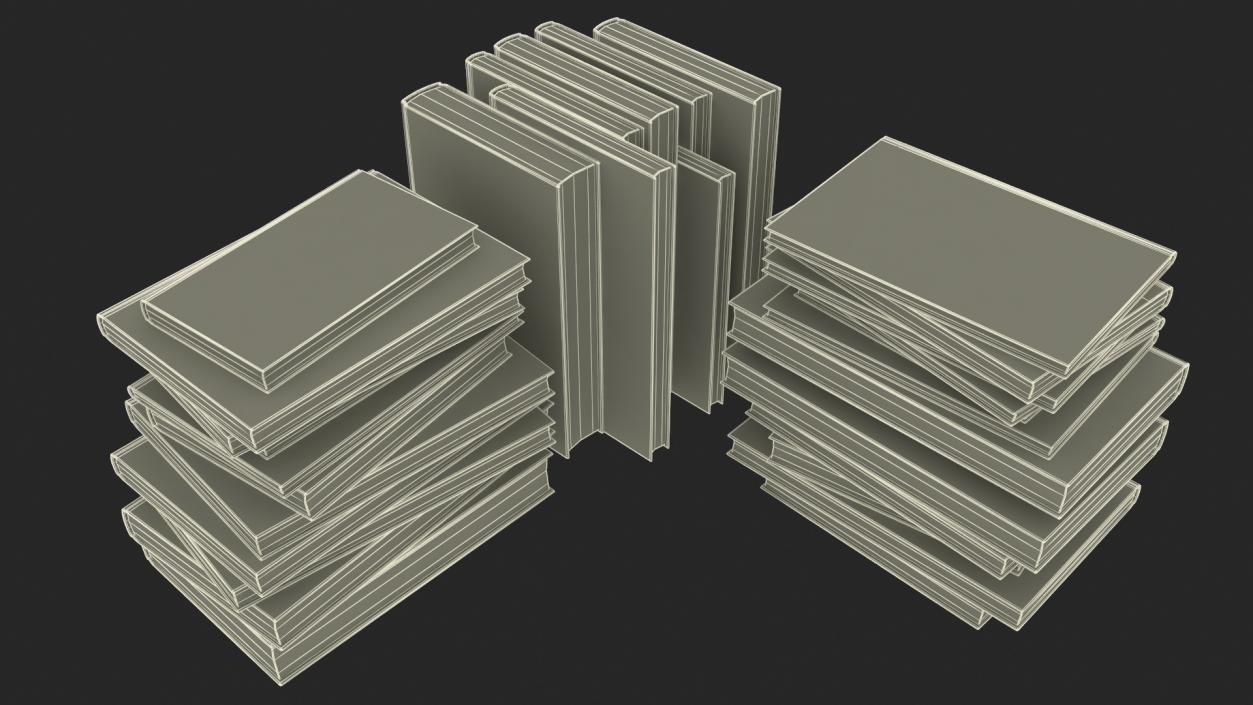 3D Pile of Books model