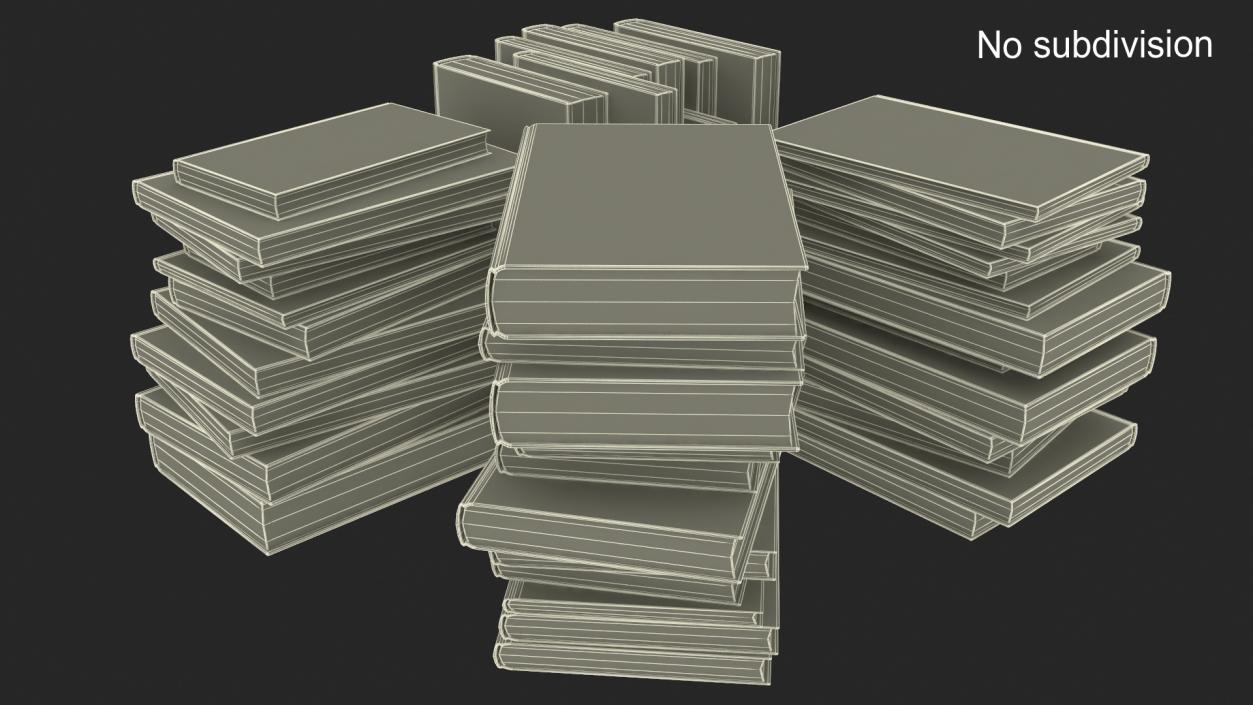 3D Pile of Books model