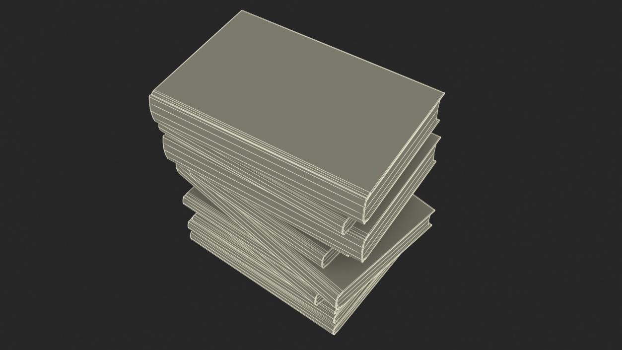 3D Pile of Books model