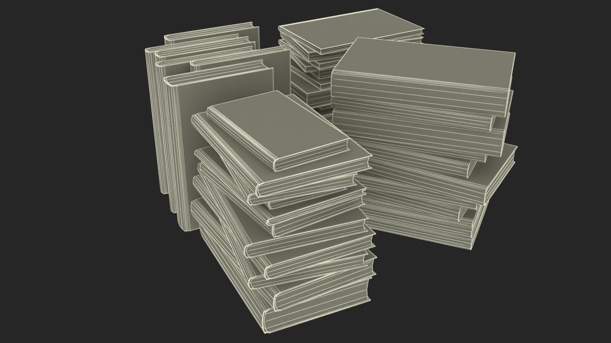 3D Pile of Books model