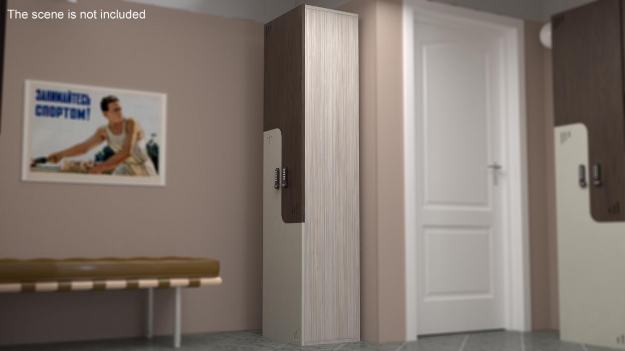 Modern Wooden Wardrobe 3D