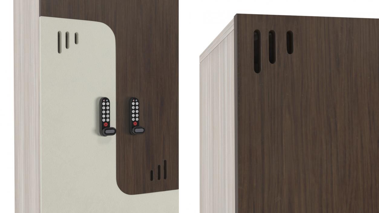 Modern Wooden Wardrobe 3D