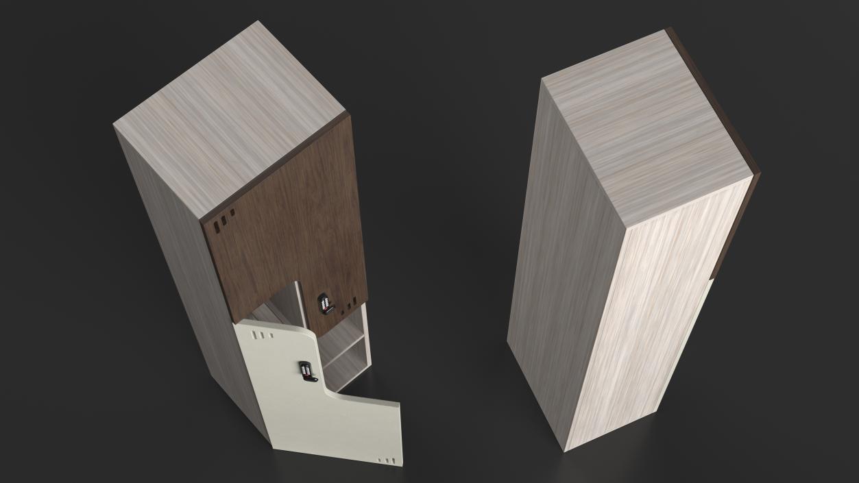 Modern Wooden Wardrobe 3D