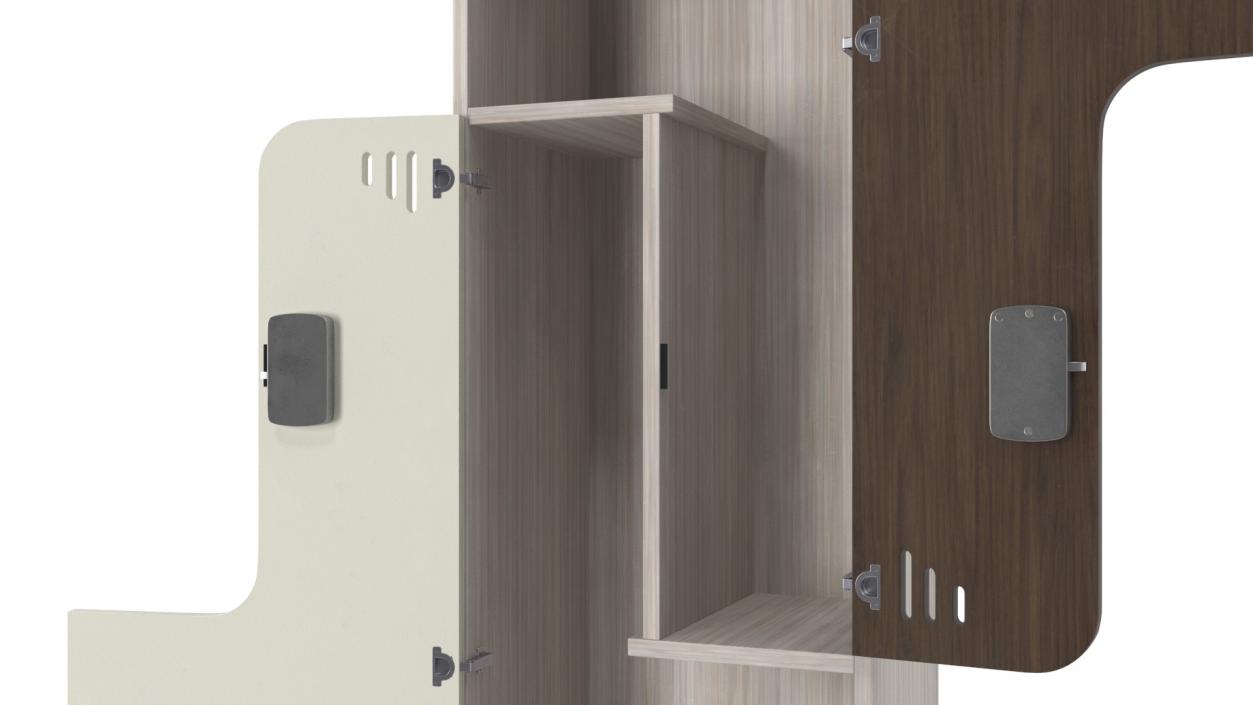 Modern Wooden Wardrobe 3D