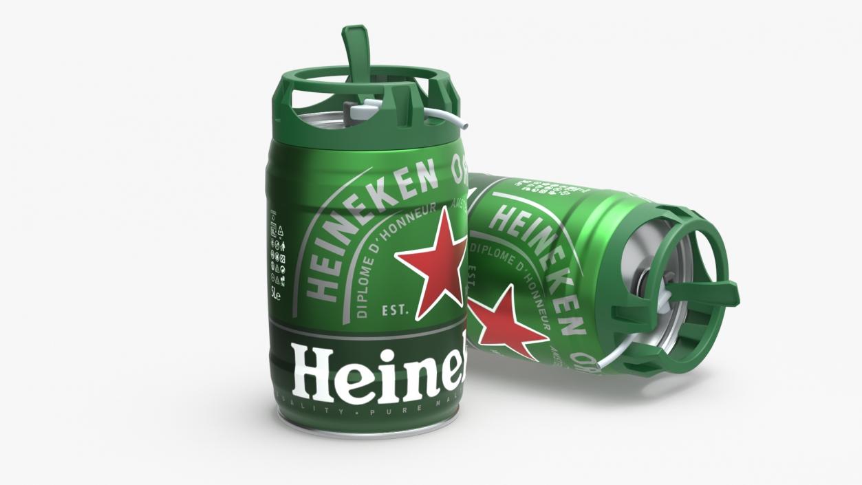 3D model Heiniken Beer 5 Liter Barrel 2