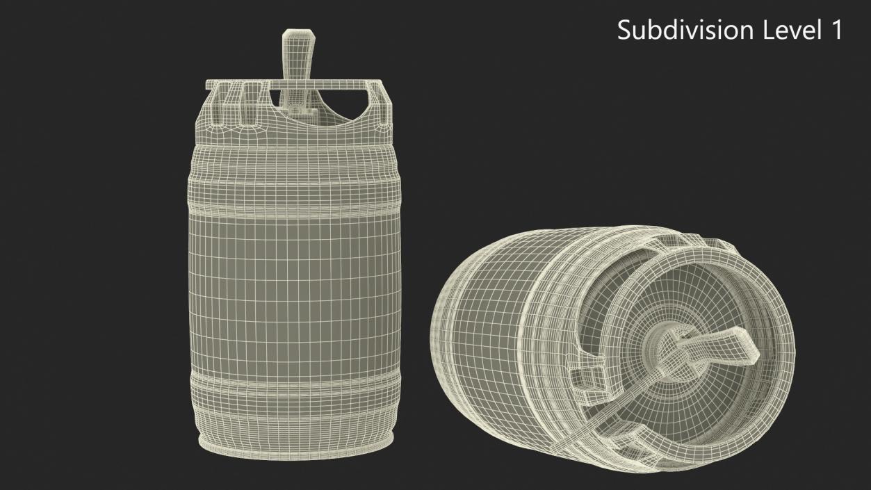 3D model Heiniken Beer 5 Liter Barrel 2