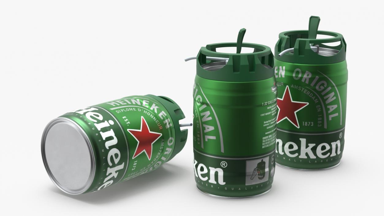 3D model Heiniken Beer 5 Liter Barrel 2