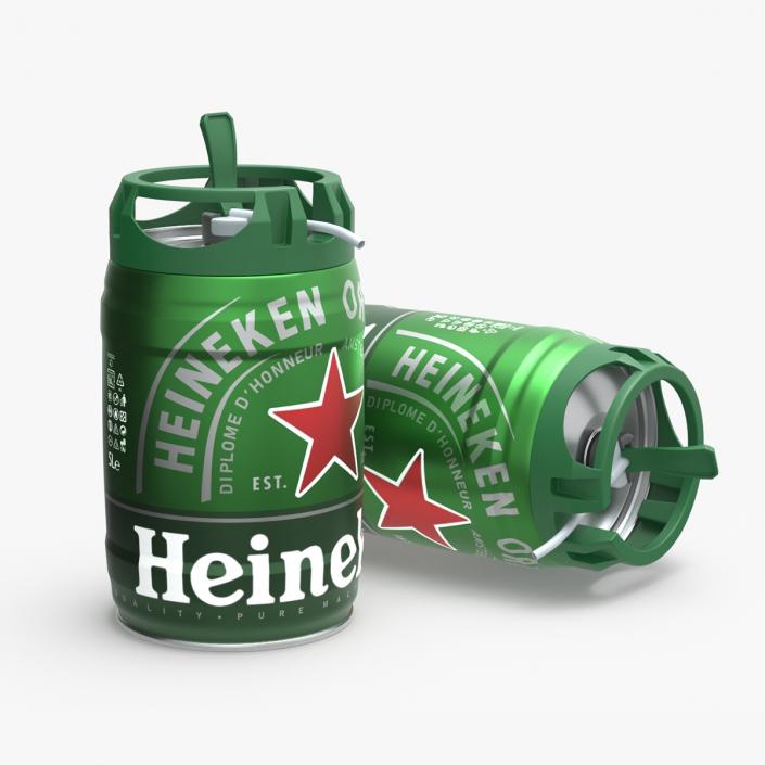 3D model Heiniken Beer 5 Liter Barrel 2