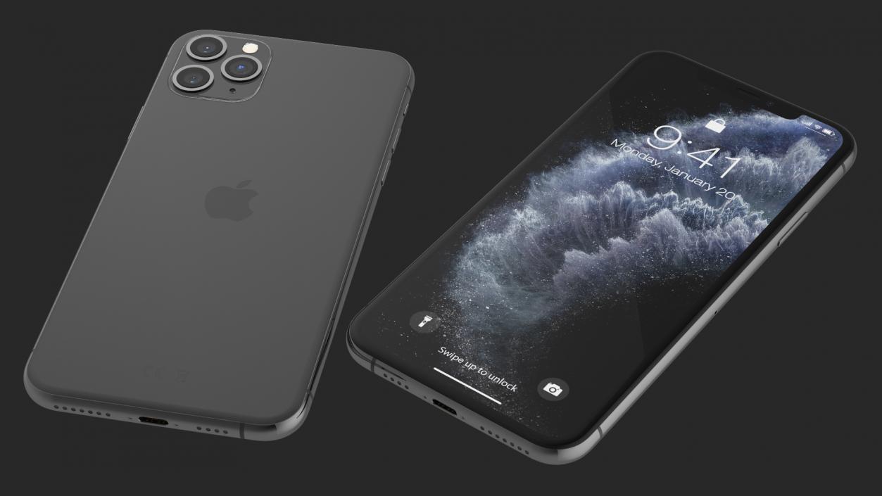 3D model Apple iPhone 11 Pro Space Grey