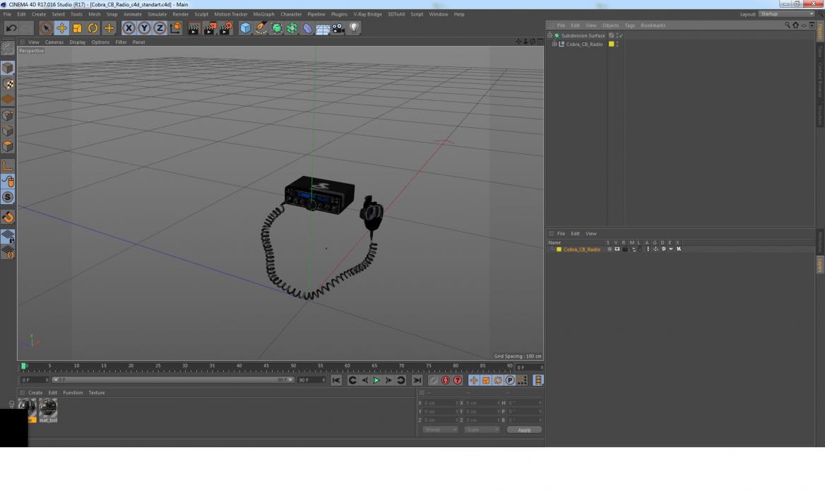 Cobra CB Radio 3D model