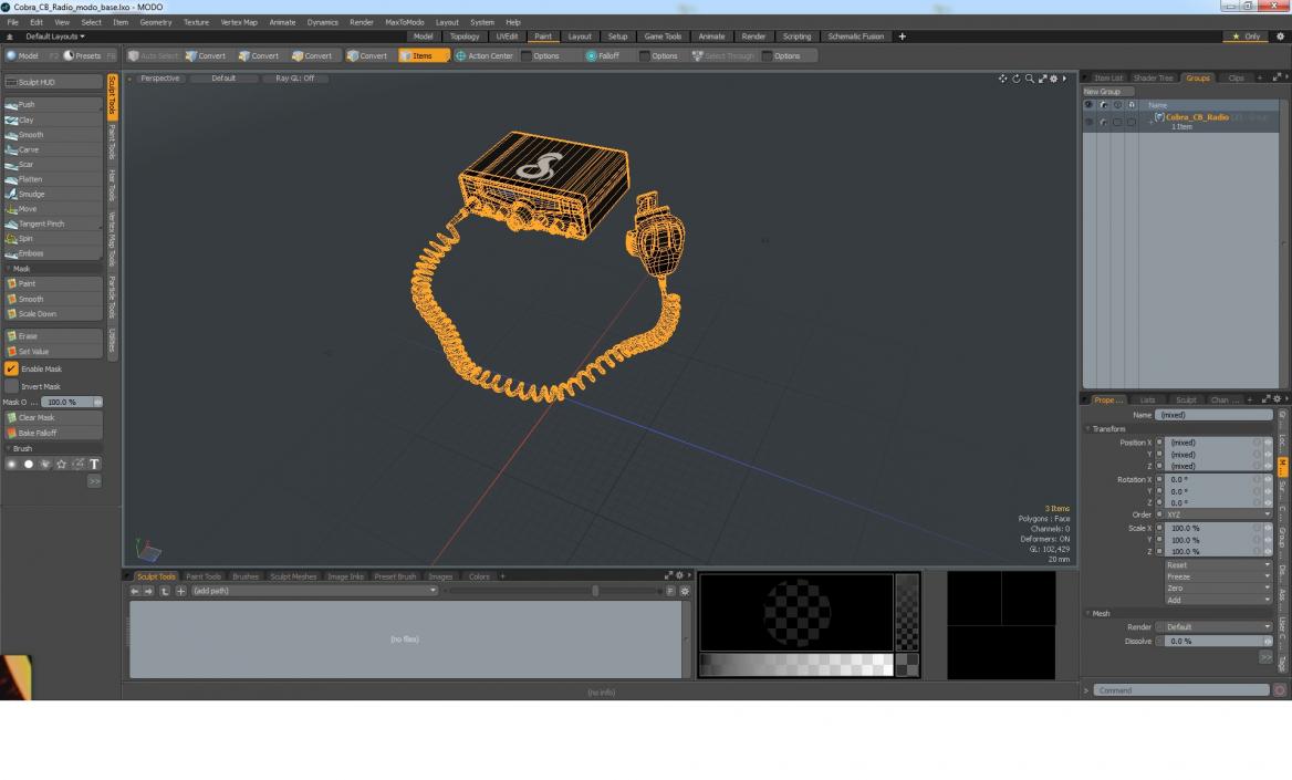 Cobra CB Radio 3D model