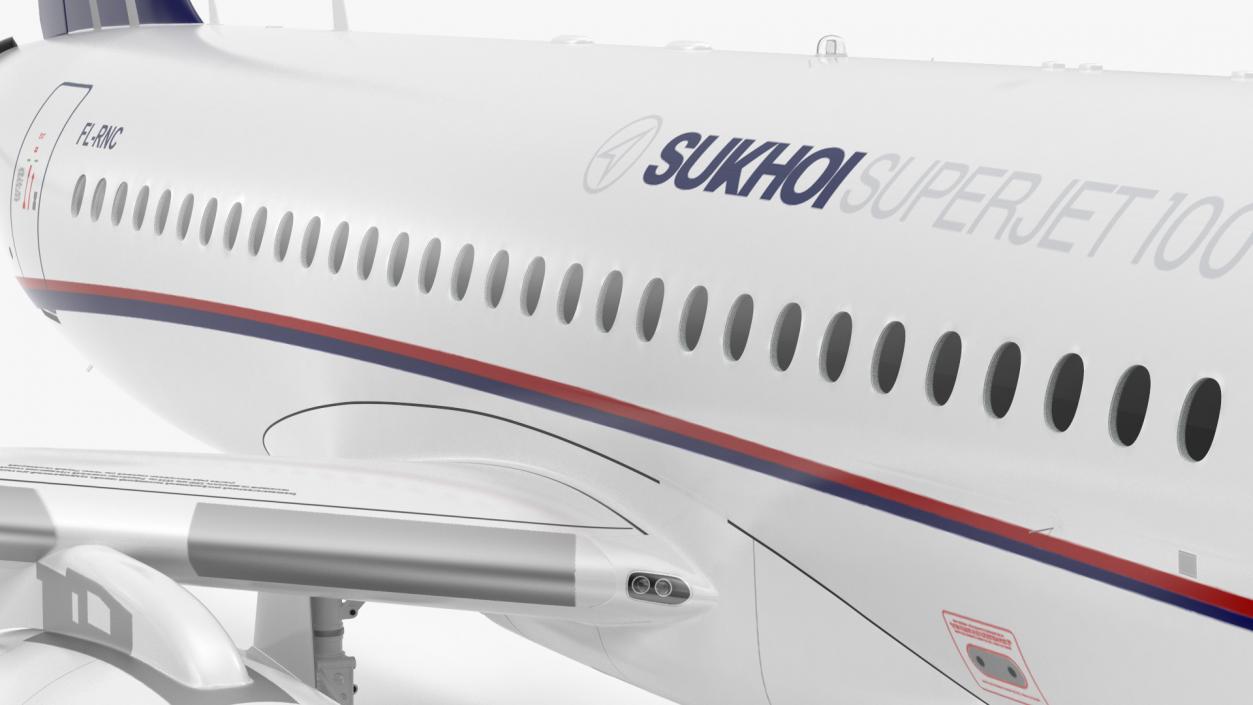 Sukhoi Superjet 100 with Saberlets 3D model