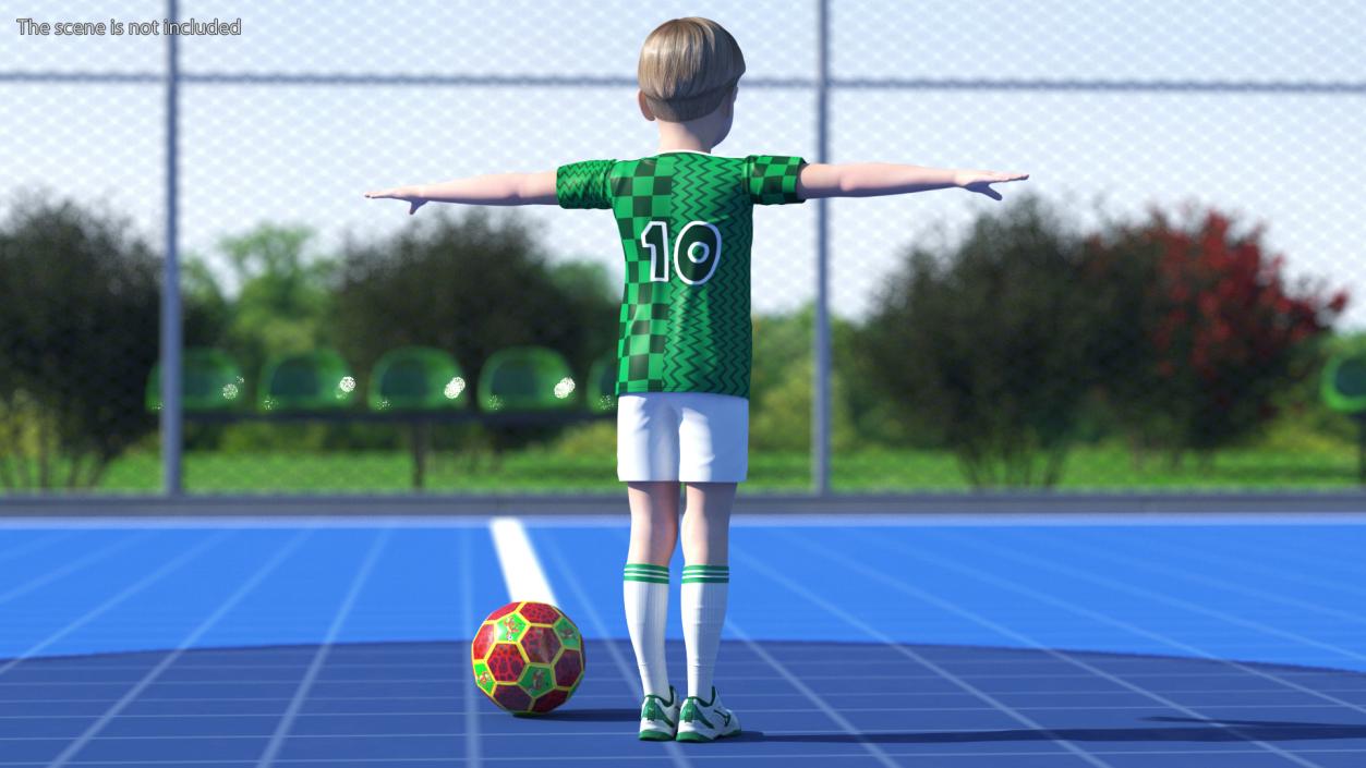 Child Boy Sport Style Rigged for Maya 3D