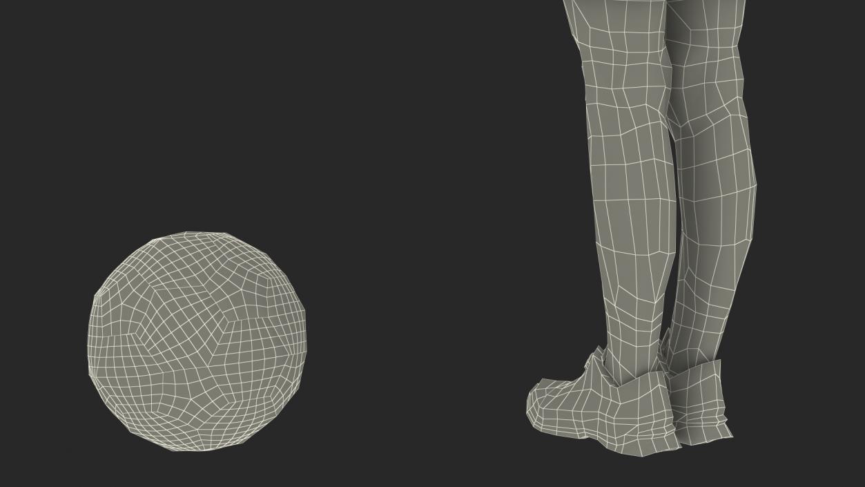 Child Boy Sport Style Rigged for Maya 3D