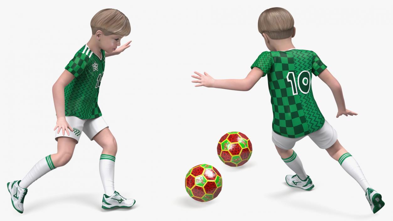 Child Boy Sport Style Rigged for Maya 3D