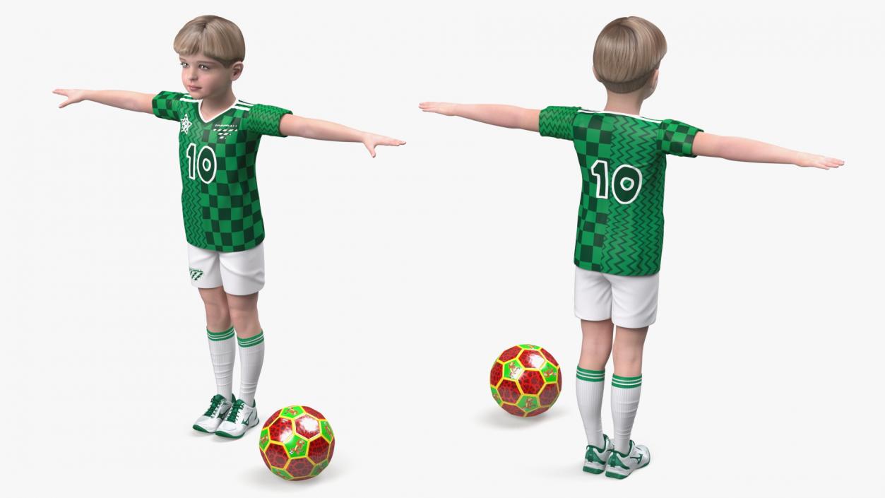 Child Boy Sport Style Rigged for Maya 3D