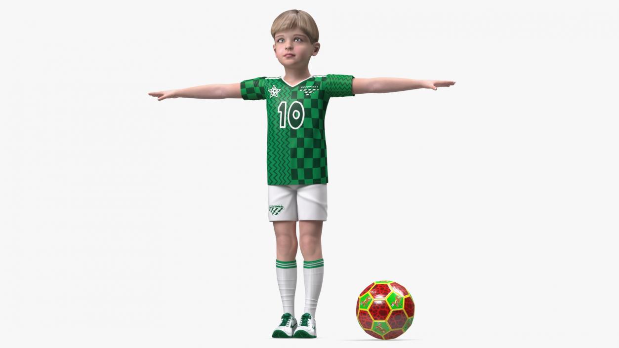 Child Boy Sport Style Rigged for Maya 3D