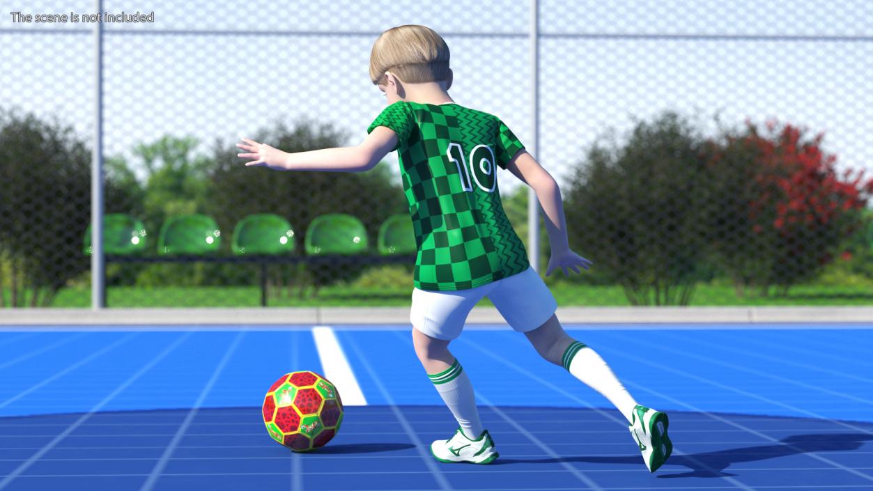 Child Boy Sport Style Rigged for Maya 3D