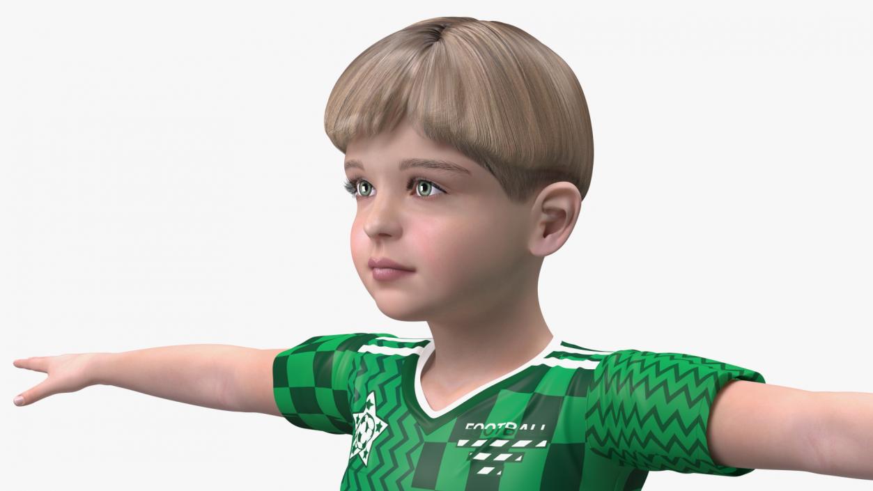 Child Boy Sport Style Rigged for Maya 3D