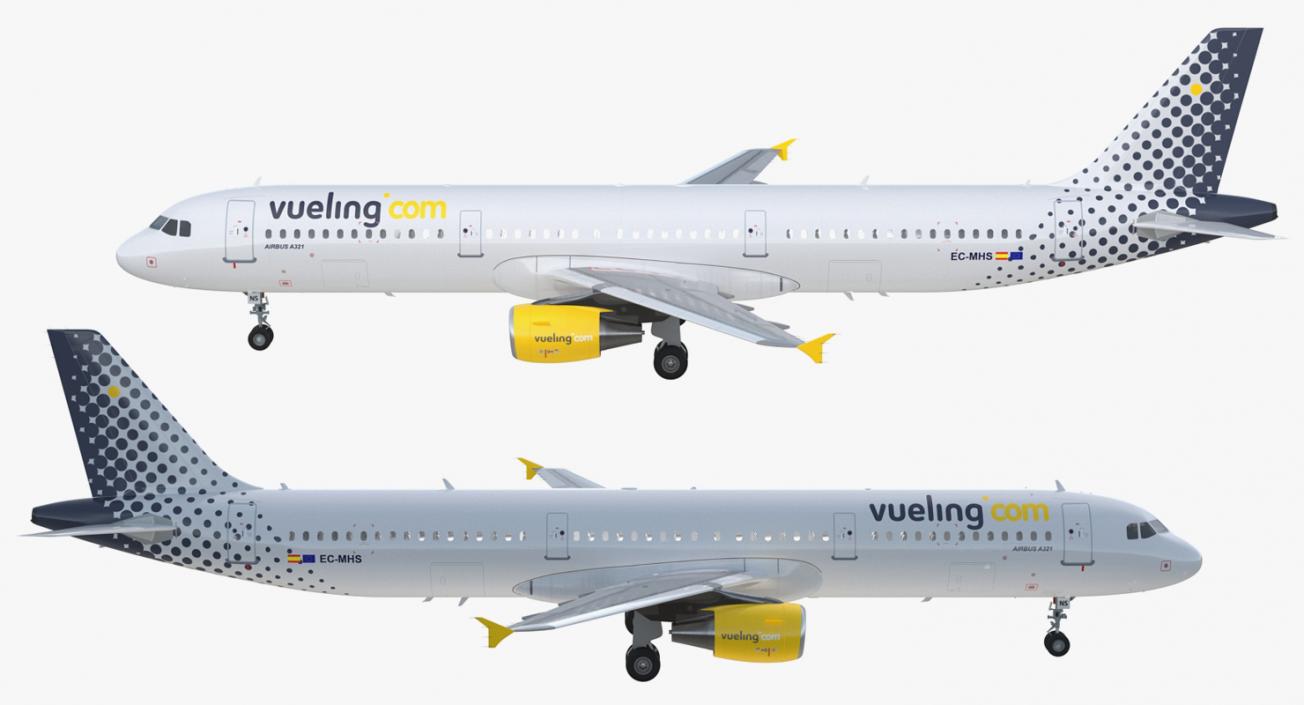 3D Airbus A321 Vueling Airlines model