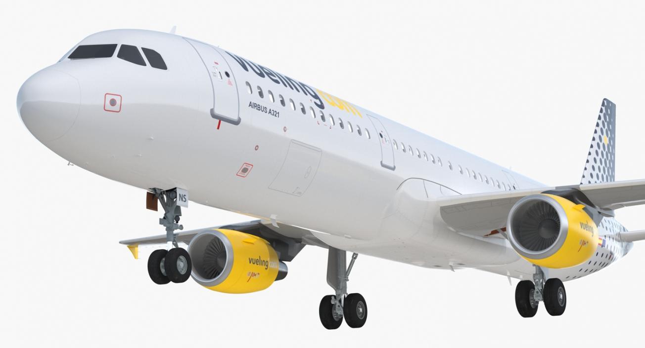 3D Airbus A321 Vueling Airlines model