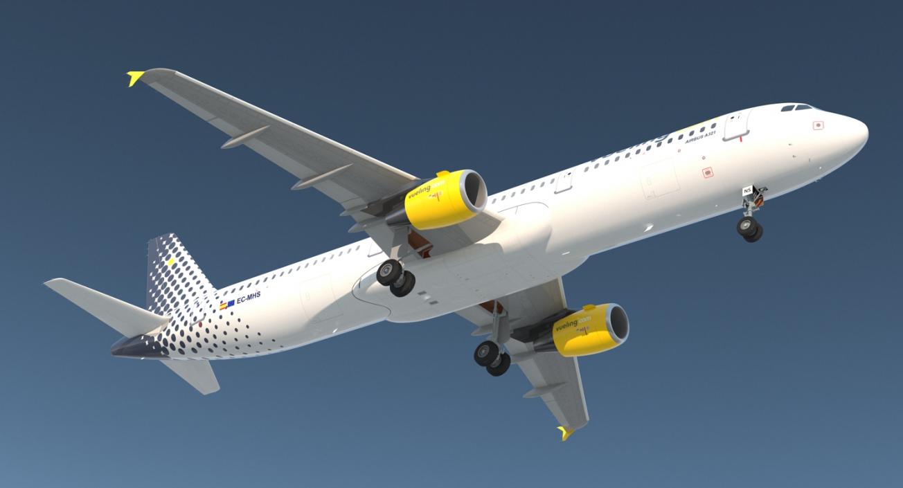 3D Airbus A321 Vueling Airlines model