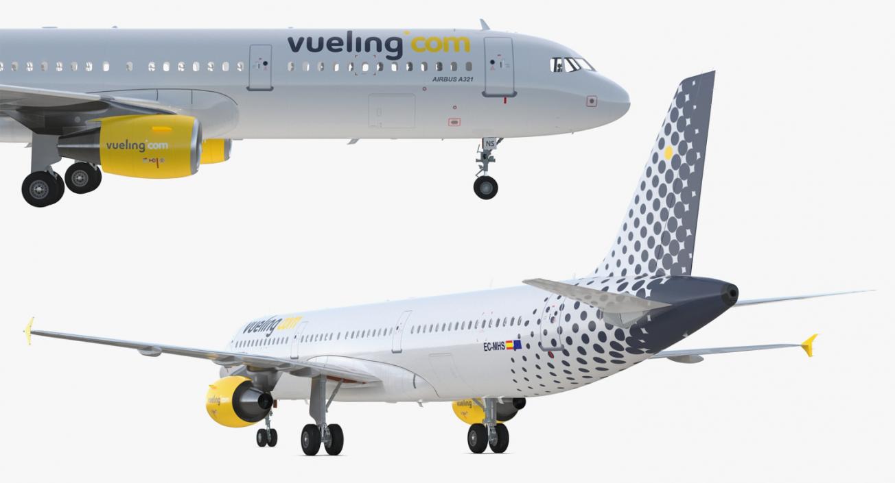 3D Airbus A321 Vueling Airlines model