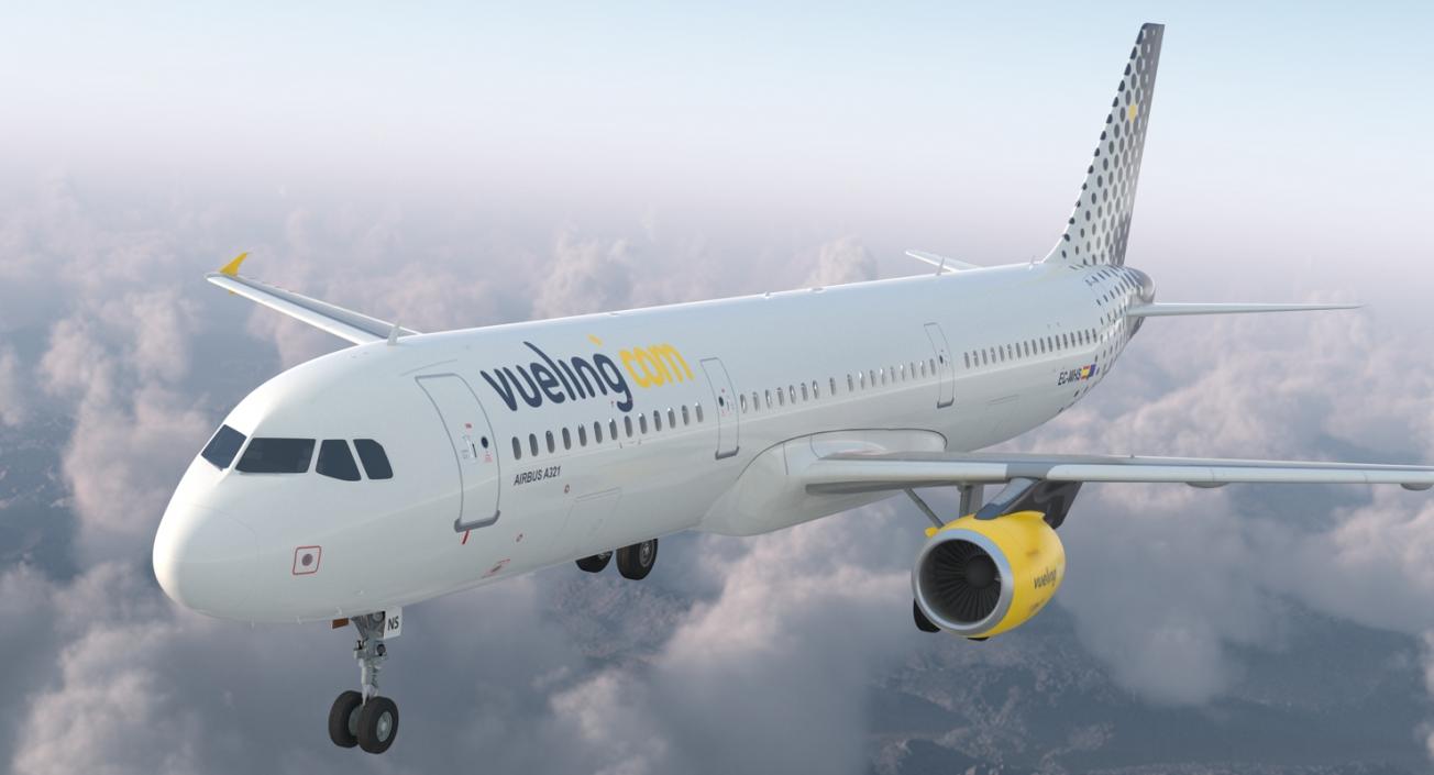 3D Airbus A321 Vueling Airlines model