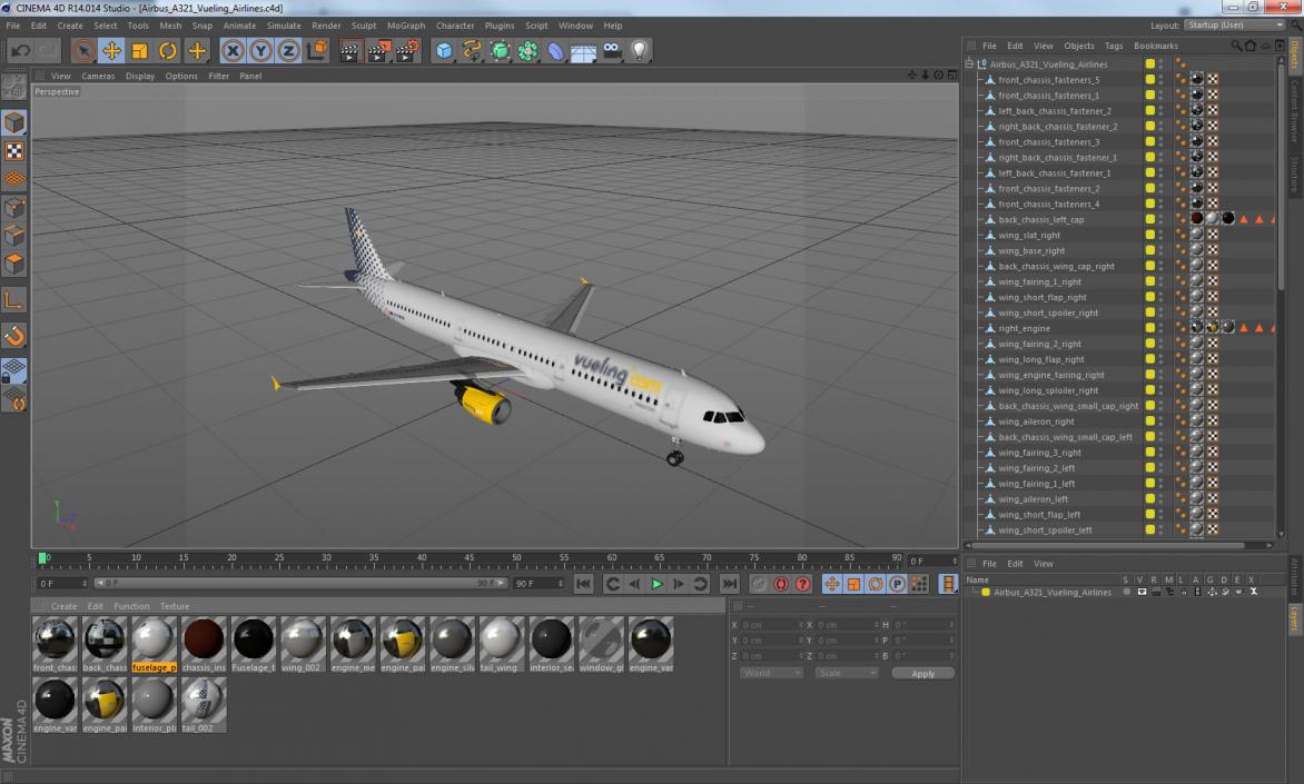 3D Airbus A321 Vueling Airlines model