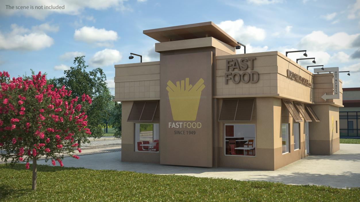 3D model Fast Food Restaurant