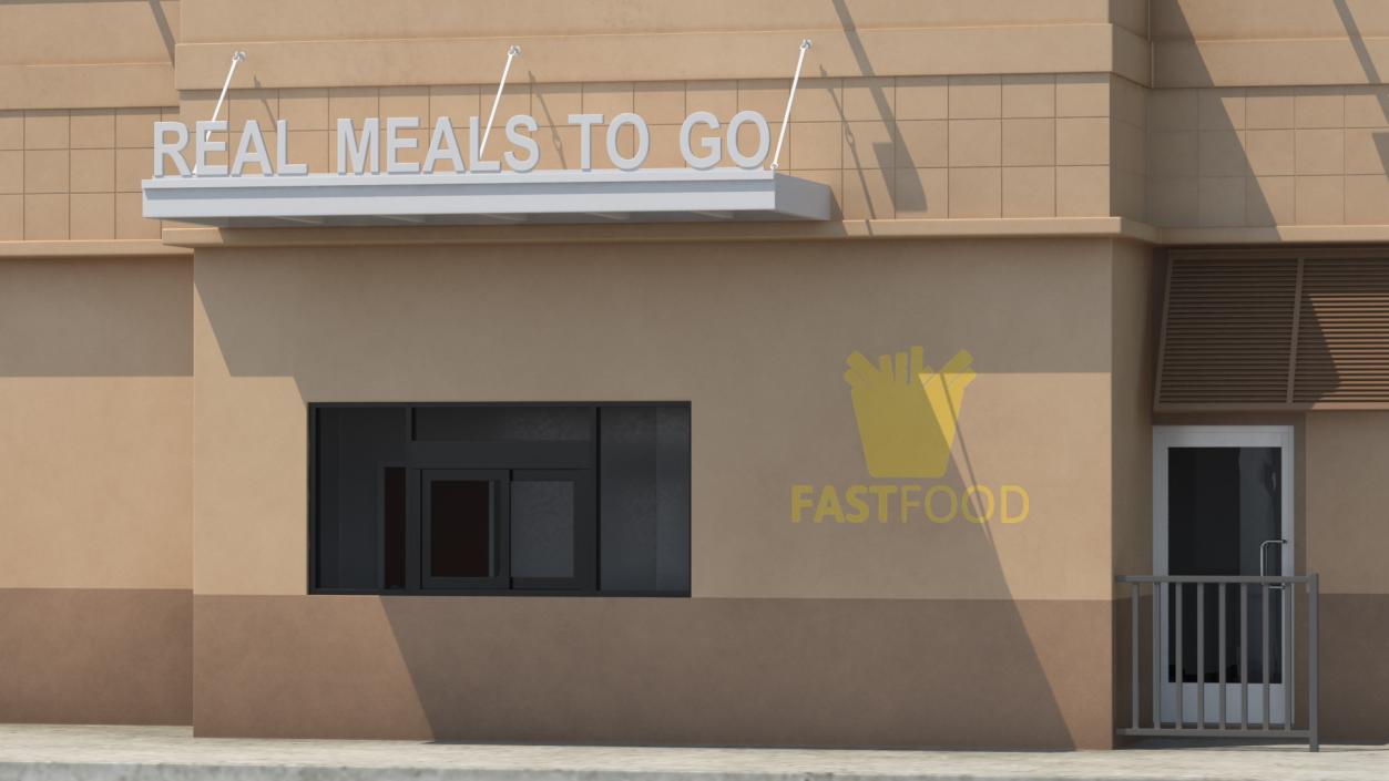 3D model Fast Food Restaurant