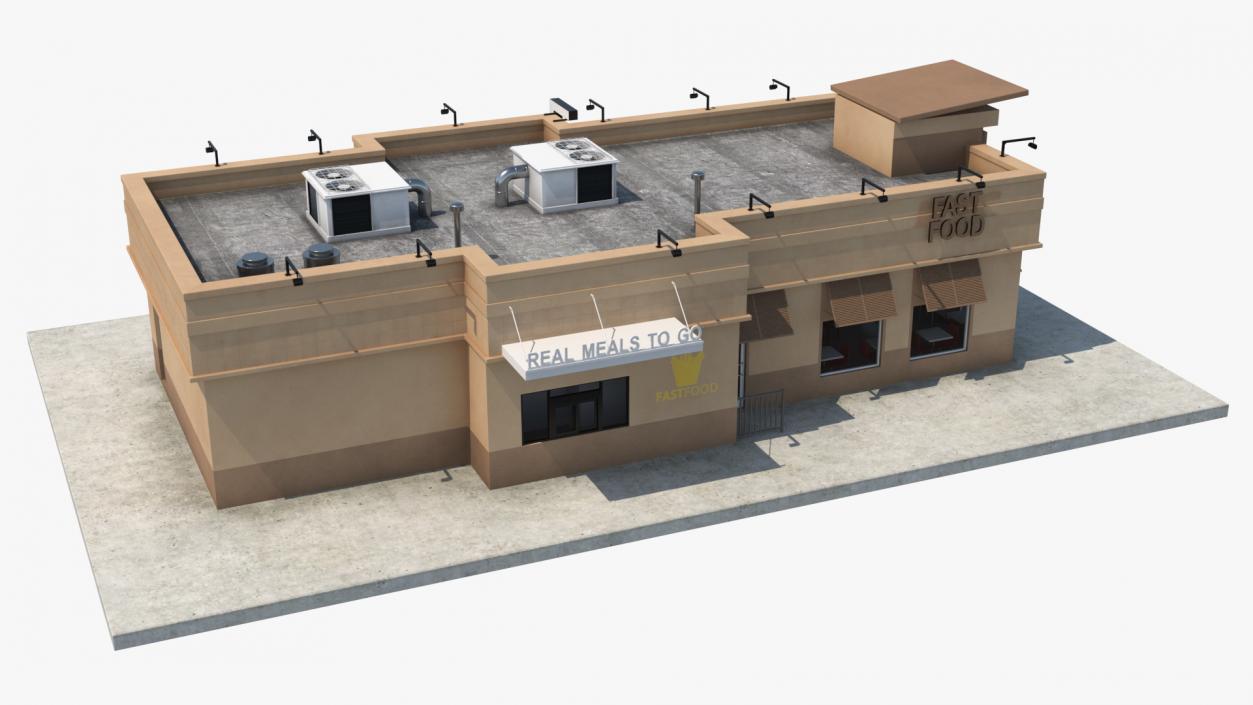 3D model Fast Food Restaurant