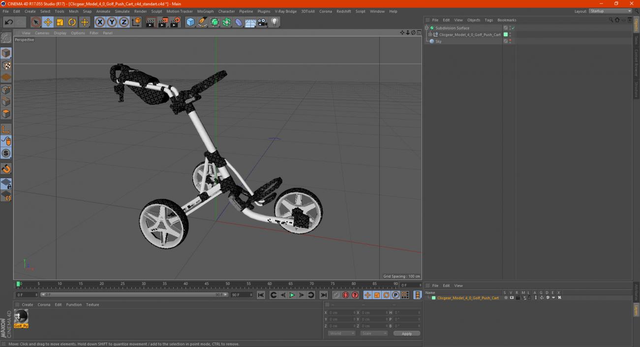 3D Clicgear Model 4 0 Golf Push Cart model