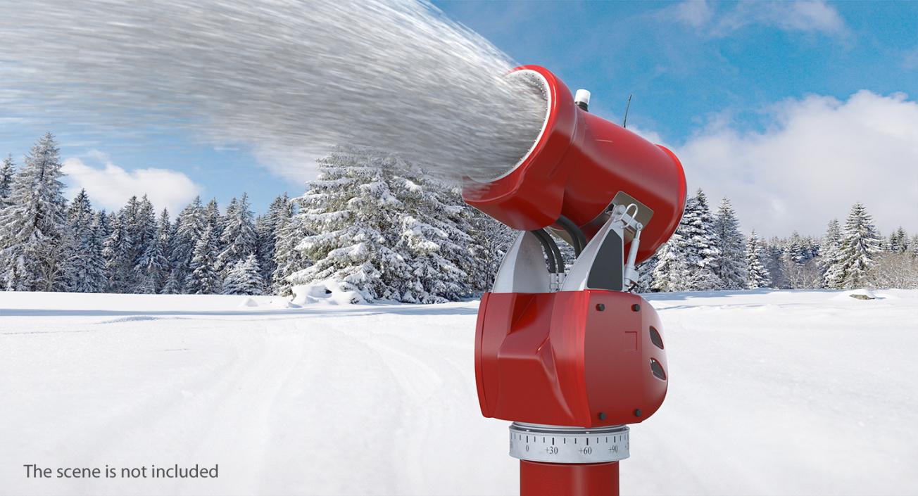 3D Snow Cannon Generic Rigged