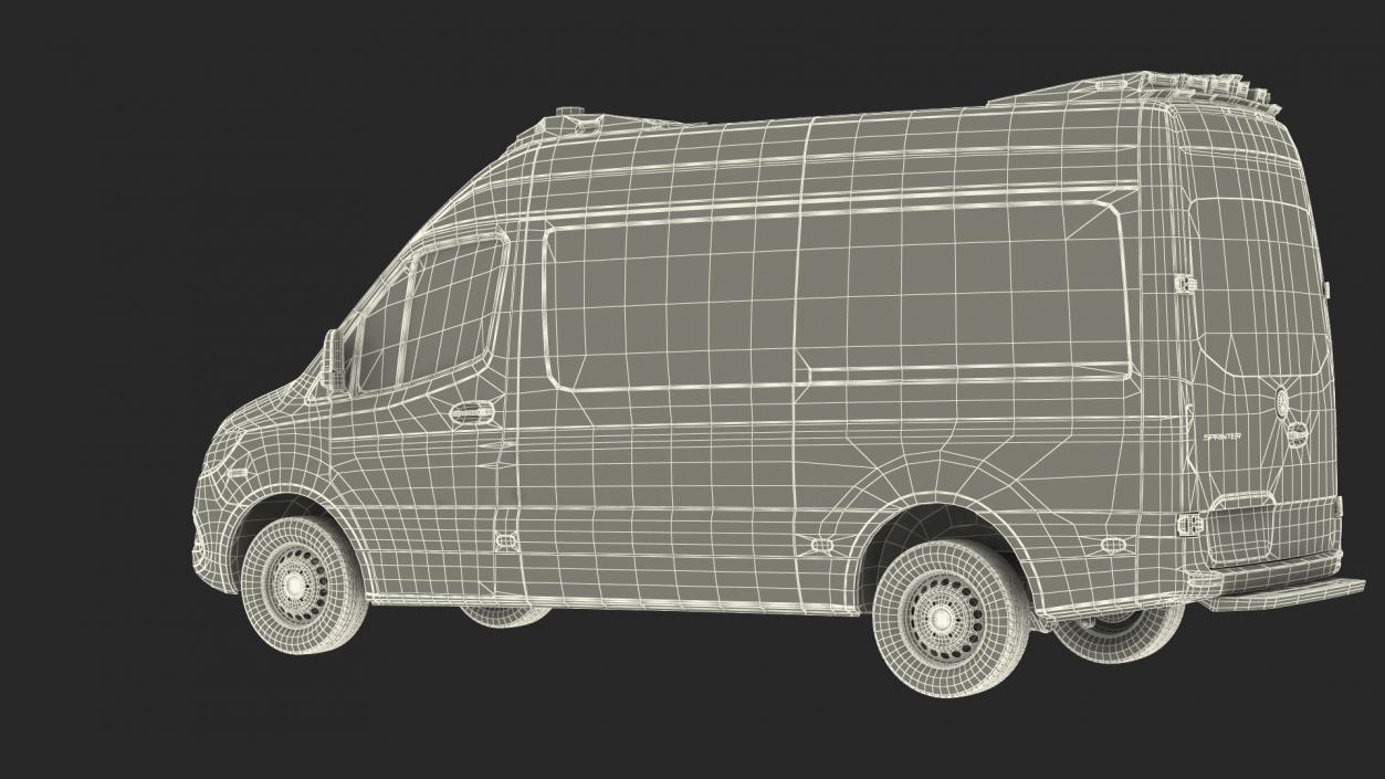 Mercedes Benz Sprinter Paramedic Ambulance Rigged 3D model