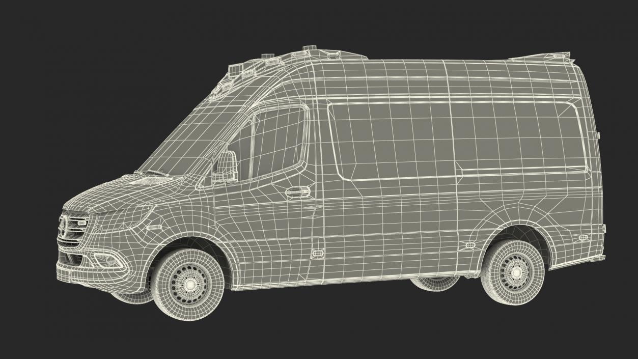 Mercedes Benz Sprinter Paramedic Ambulance Rigged 3D model