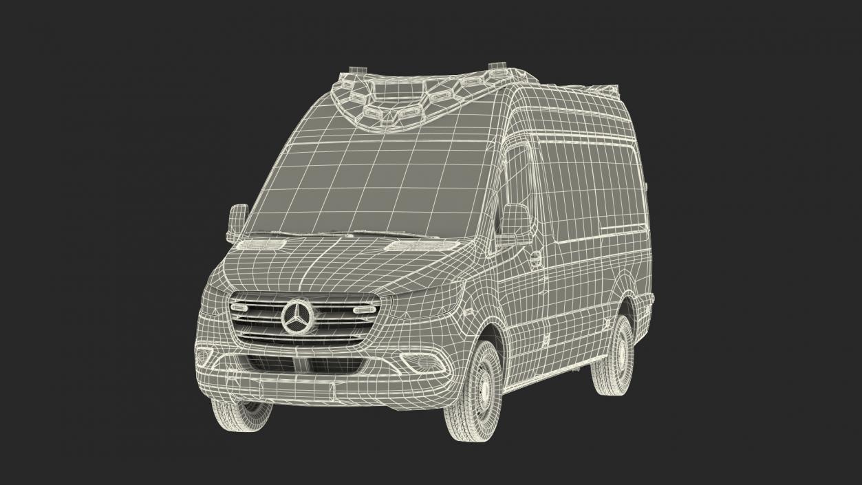 Mercedes Benz Sprinter Paramedic Ambulance Rigged 3D model