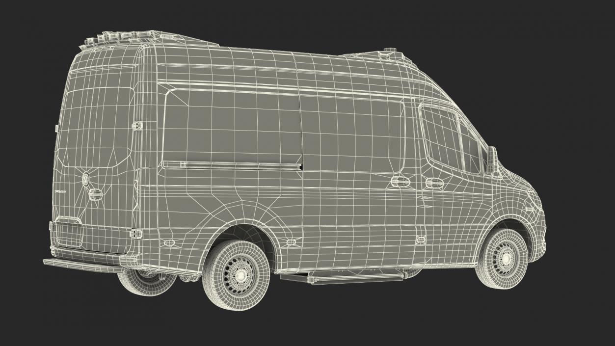 Mercedes Benz Sprinter Paramedic Ambulance Rigged 3D model