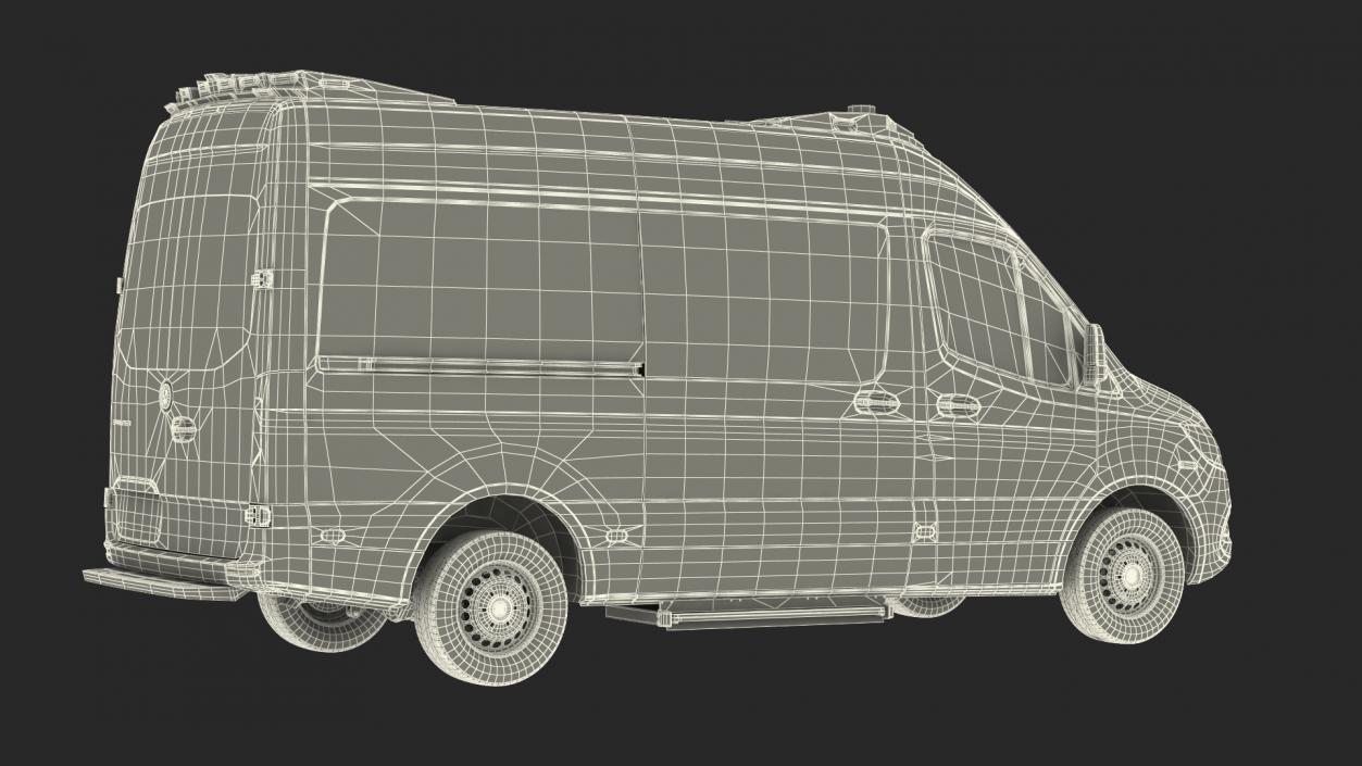 Mercedes Benz Sprinter Paramedic Ambulance Rigged 3D model