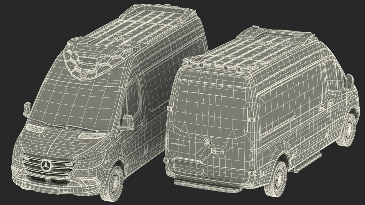 Mercedes Benz Sprinter Paramedic Ambulance Rigged 3D model