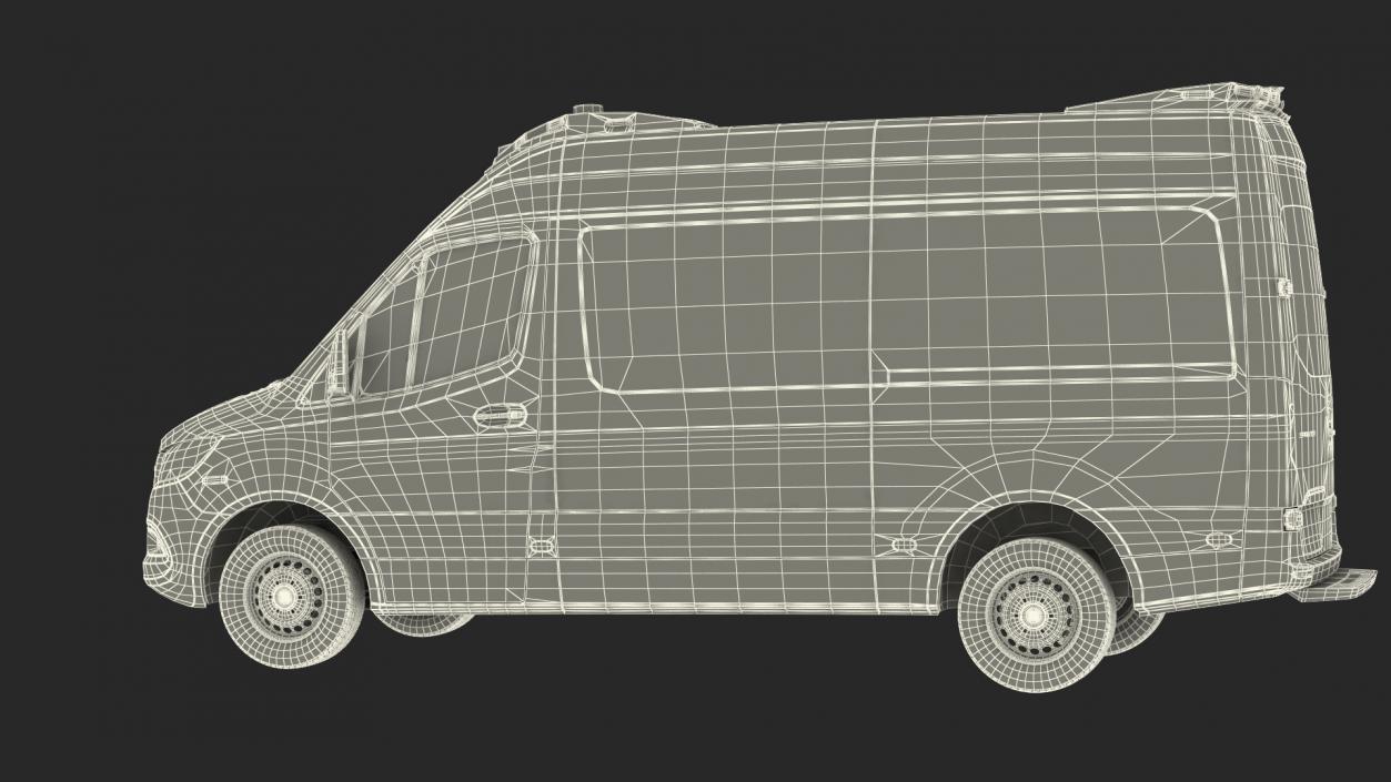 Mercedes Benz Sprinter Paramedic Ambulance Rigged 3D model