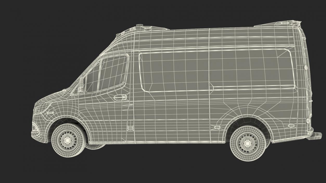 Mercedes Benz Sprinter Paramedic Ambulance Rigged 3D model