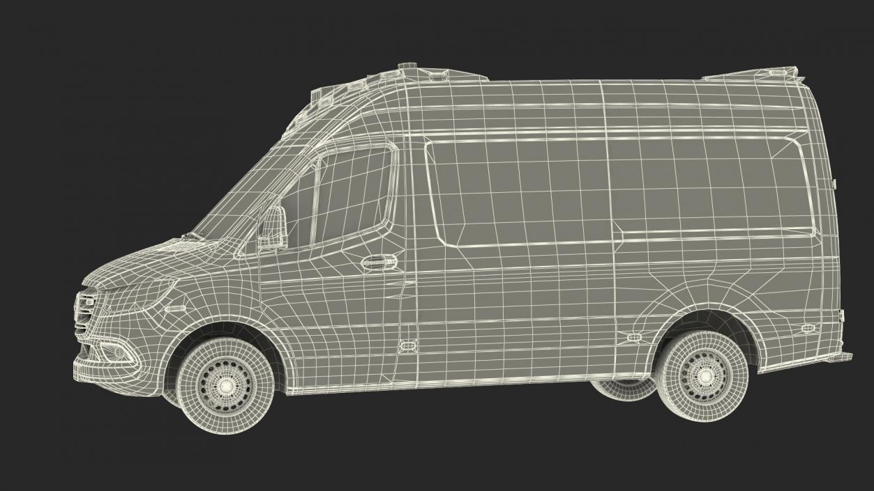 Mercedes Benz Sprinter Paramedic Ambulance Rigged 3D model