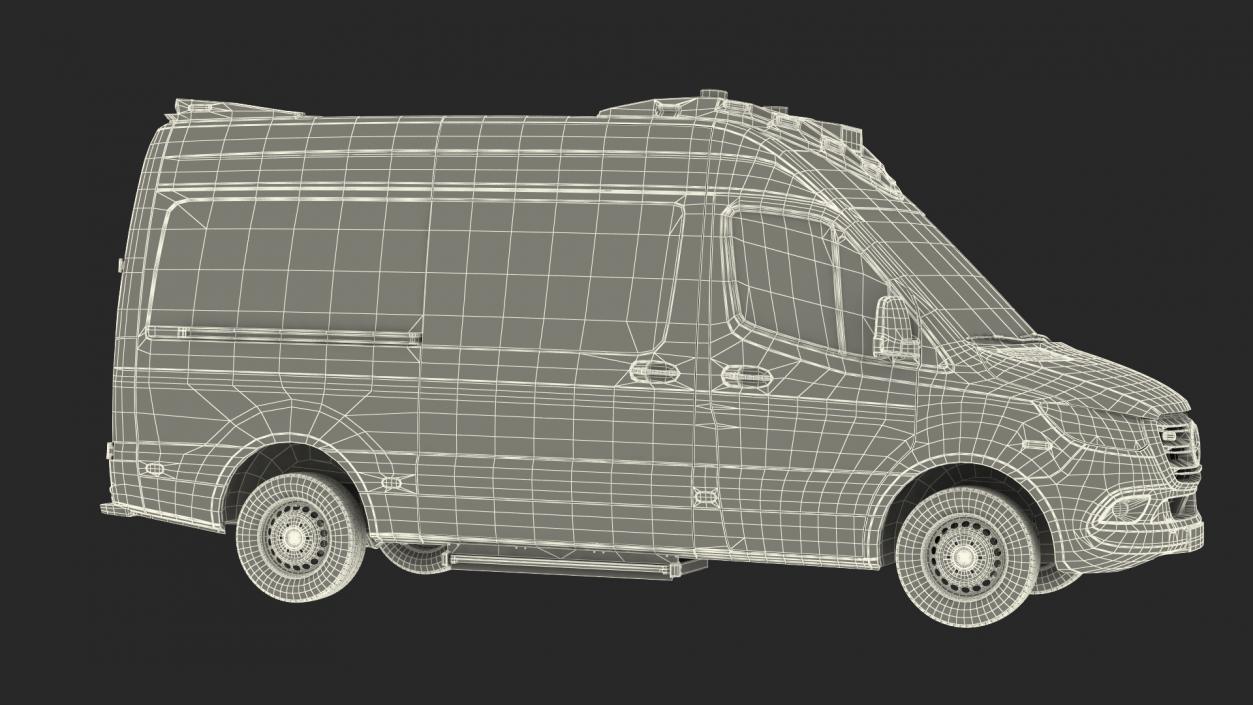 Mercedes Benz Sprinter Paramedic Ambulance Rigged 3D model