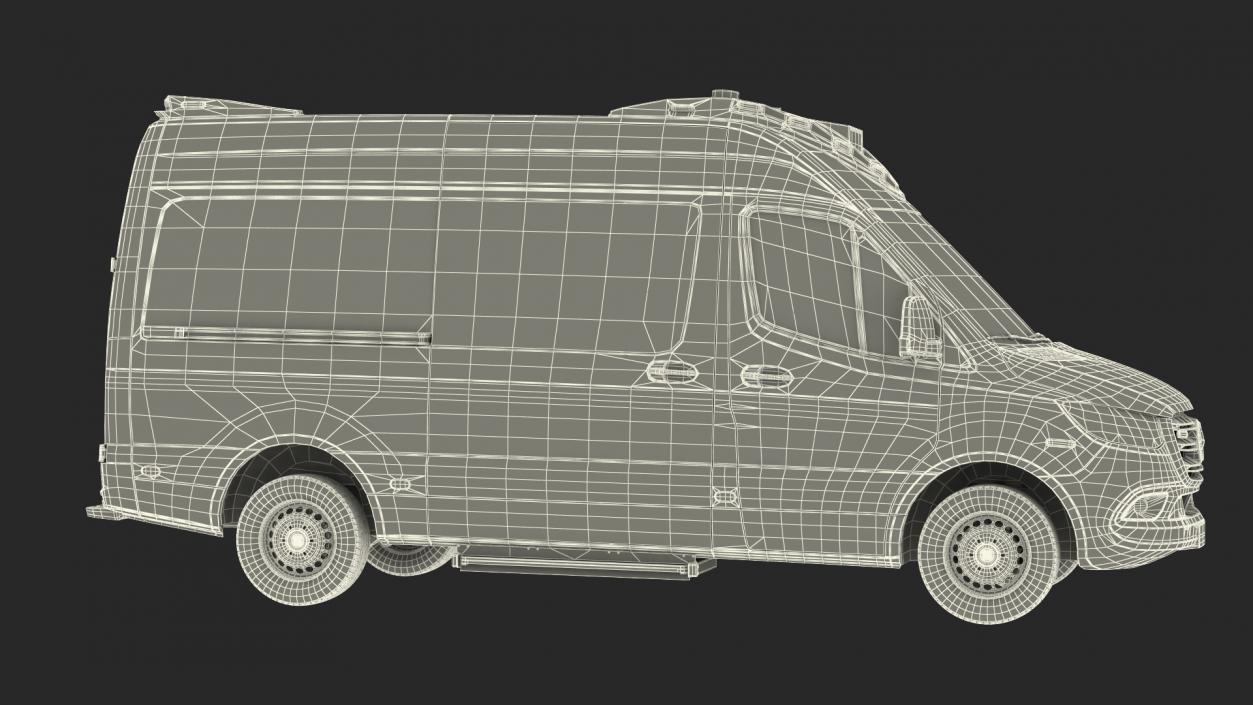 Mercedes Benz Sprinter Paramedic Ambulance Rigged 3D model