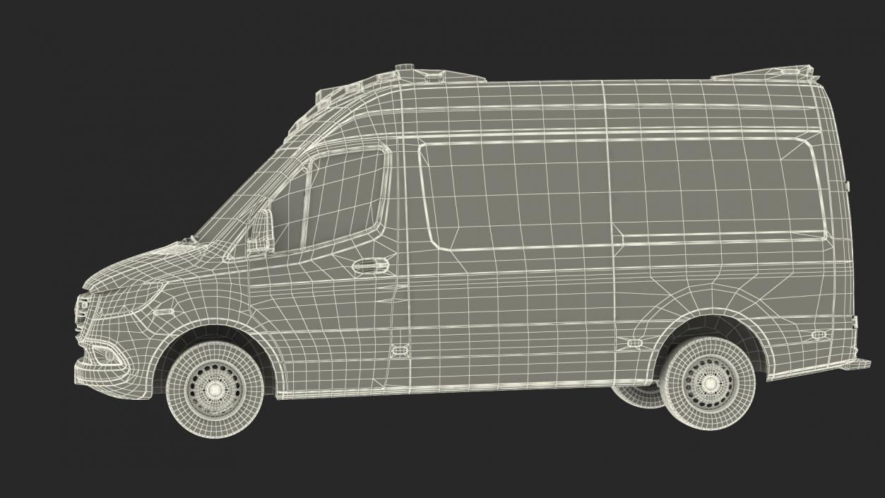 Mercedes Benz Sprinter Paramedic Ambulance Rigged 3D model