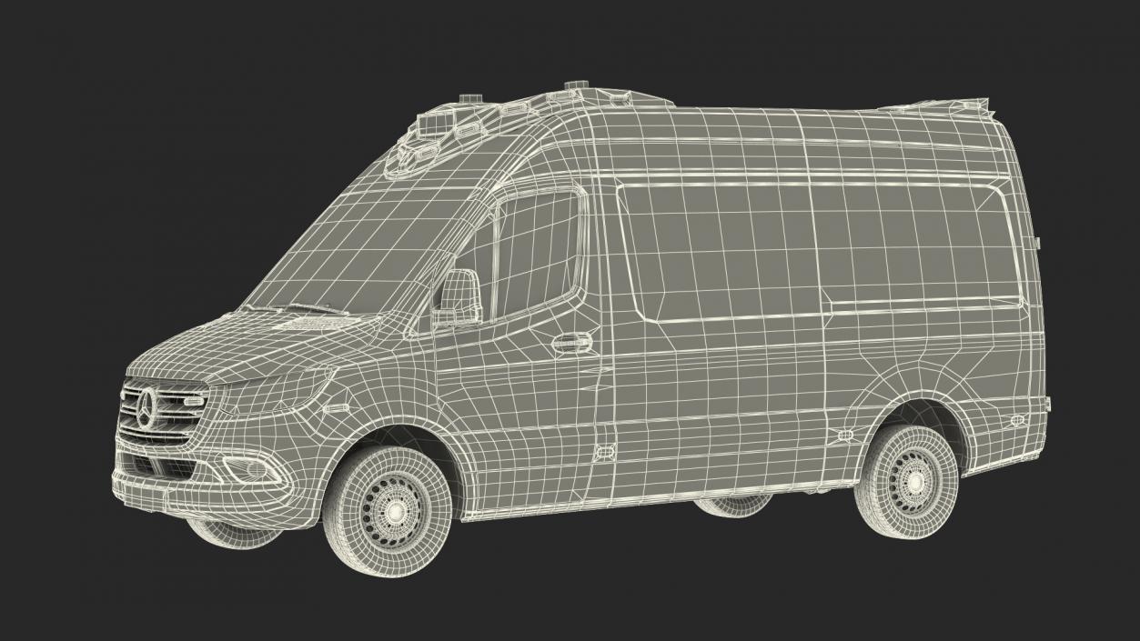 Mercedes Benz Sprinter Paramedic Ambulance Rigged 3D model