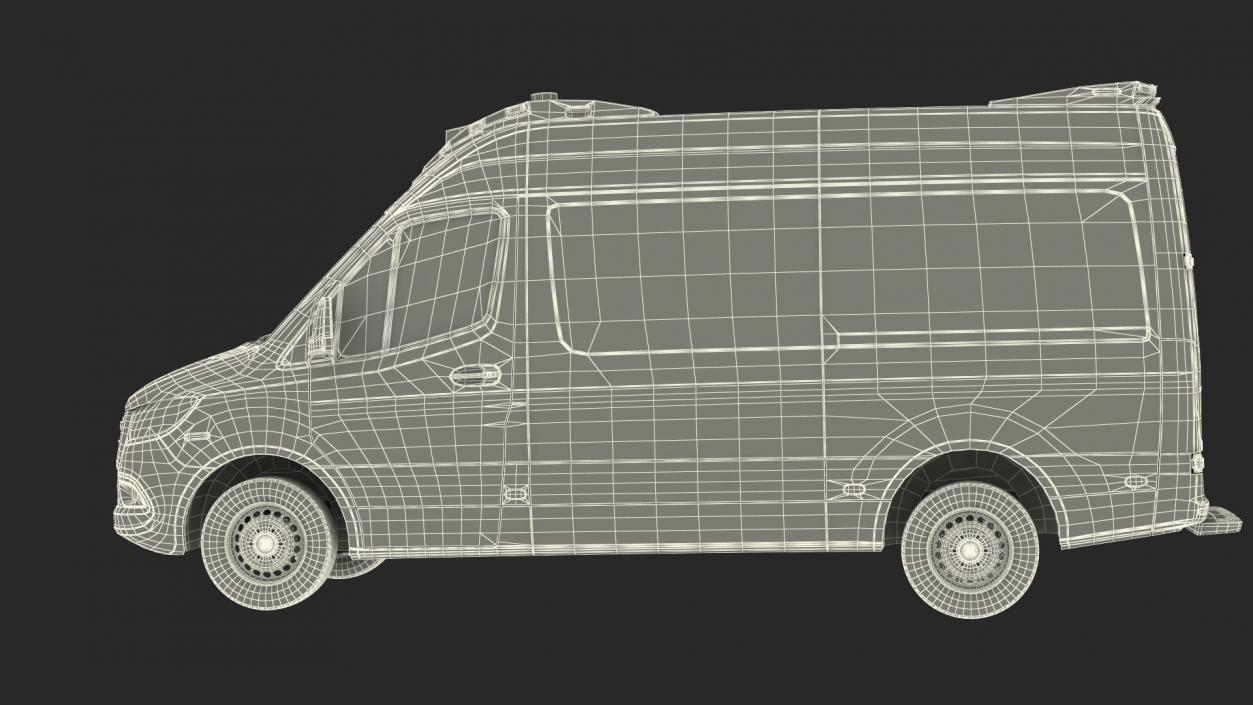 Mercedes Benz Sprinter Paramedic Ambulance Rigged 3D model